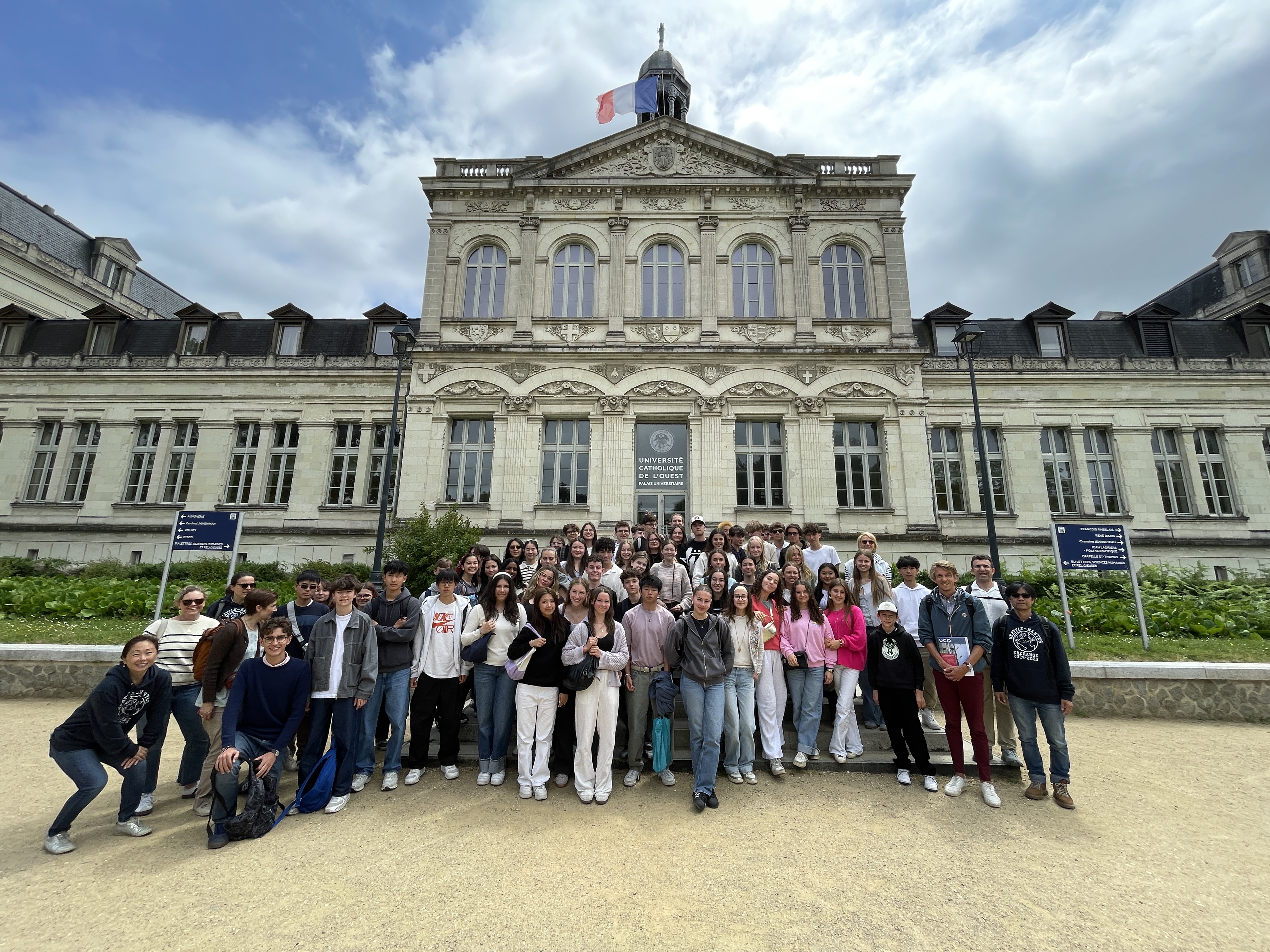 Visite de l'UCO pour des élèves de Nantes et de Seattle